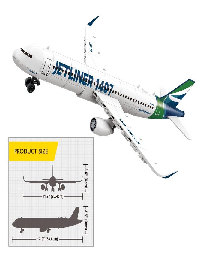 Apostrophe Games Commercial Jetliner Building Block Set - 133 Pcs, Ages 10+ Airplane Model Toy - Image 3